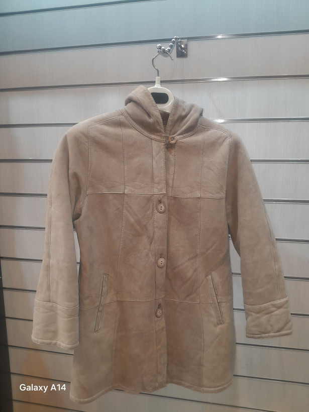 پالتو یونیسکس بوفالو اصلی برند leather SAJAD بادام بسیار بالا