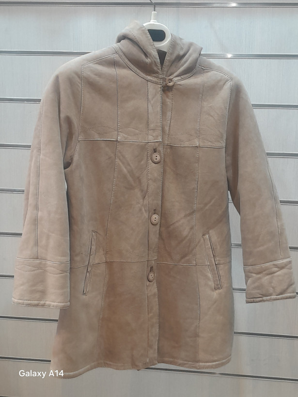 پالتو یونیسکس بوفالو اصلی برند leather SAJAD بادام بسیار بالا