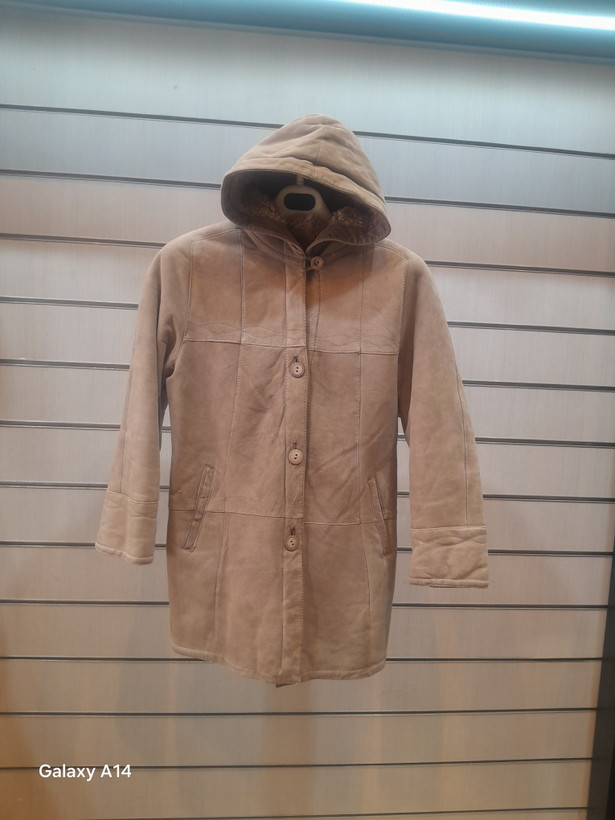 پالتو یونیسکس بوفالو اصلی برند leather SAJAD بادام بسیار بالا