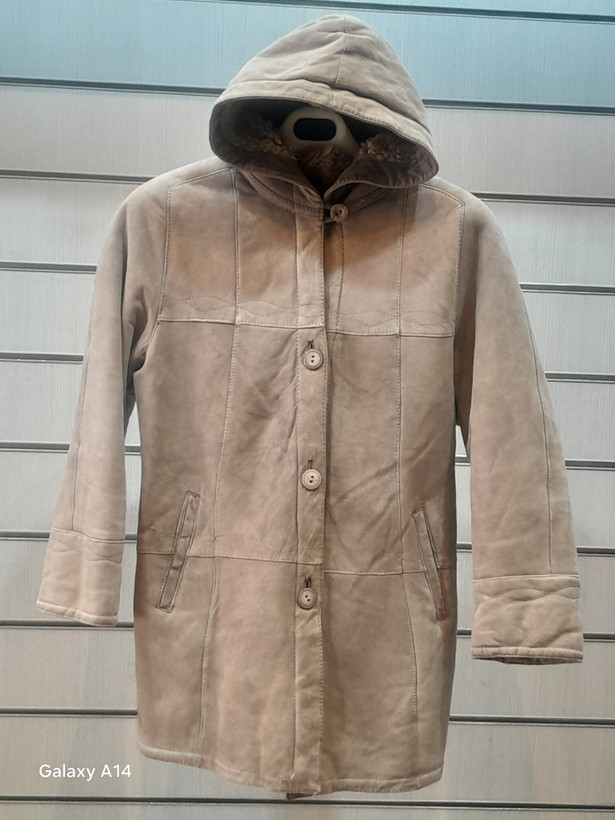 پالتو یونیسکس بوفالو اصلی برند leather SAJAD بادام بسیار بالا