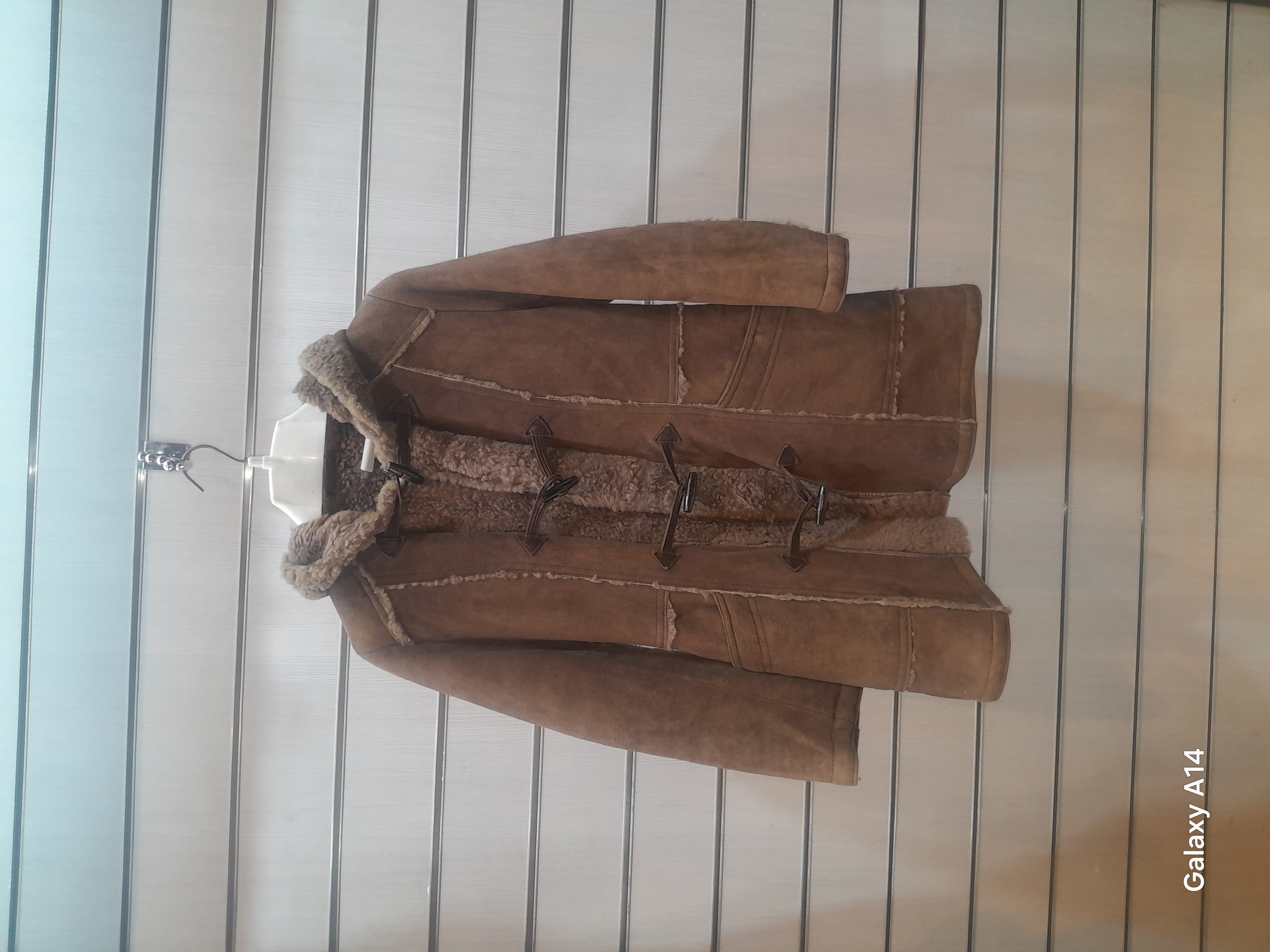 اورکت زنانه پوست بوفالو اصلی برند leather SAJAD بادام بسیار بالا