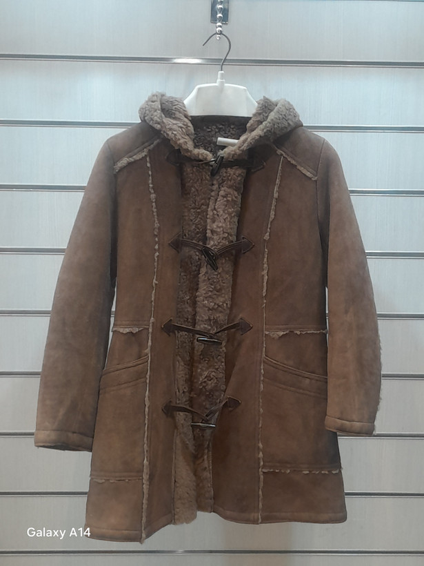 اورکت زنانه پوست بوفالو اصلی برند leather SAJAD بادام بسیار بالا