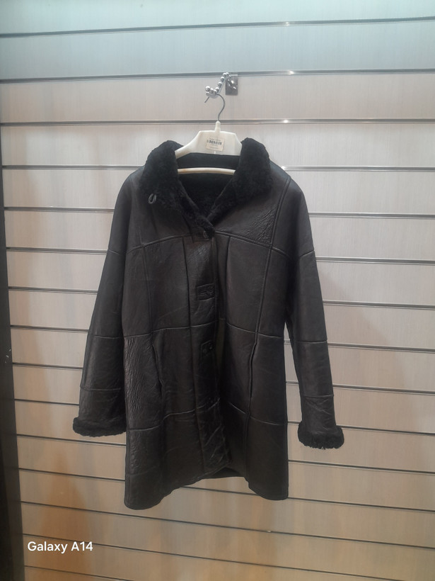 اورکت یونیسکس پوست بوفالو اصلی برند leather SAJAD بادام و گرما بسیار بالا