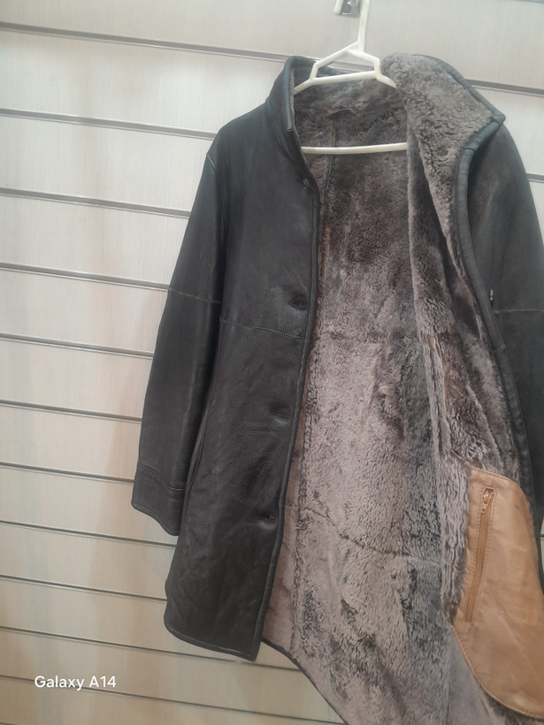 اورکت مردانه پوست بوفالو اصلی برند leather SAJAD بادام بسیار بالا