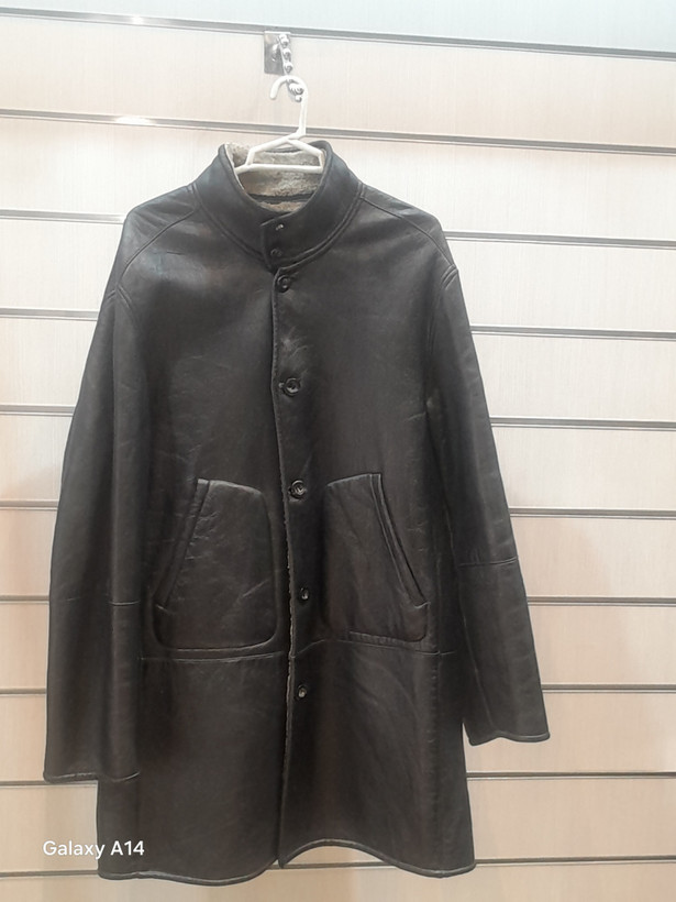 اورکت یونیسکس پوست بوفالو اصلی برند leather SAJAD بادام وگرما بسیار بالا