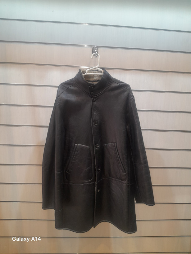 اورکت یونیسکس پوست بوفالو اصلی برند leather SAJAD بادام وگرما بسیار بالا
