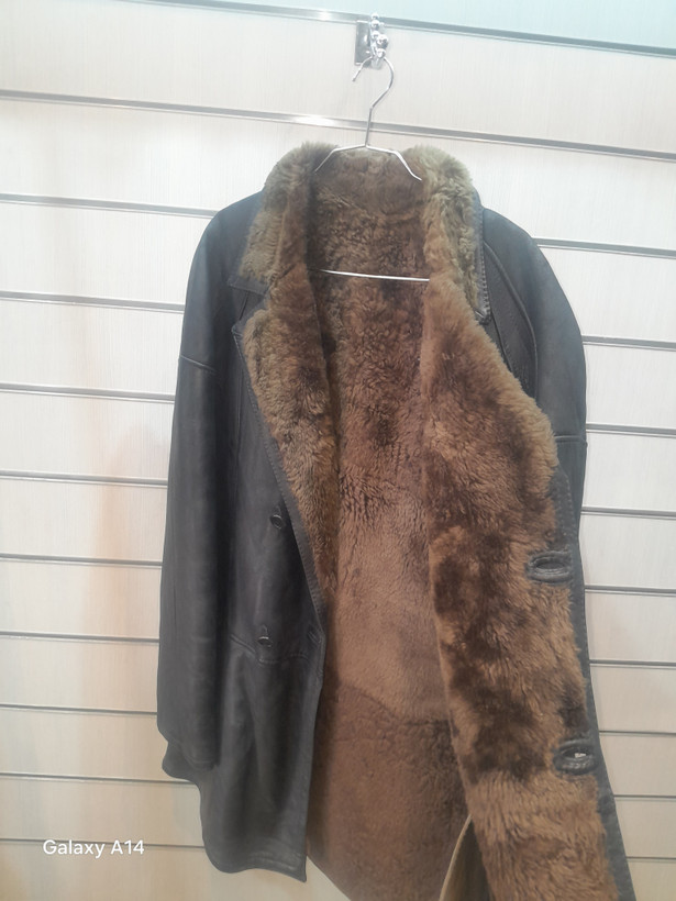 اورکت مردانه پوست بوفالو اصلی برند leather SAJAD بادام بسیار بالا