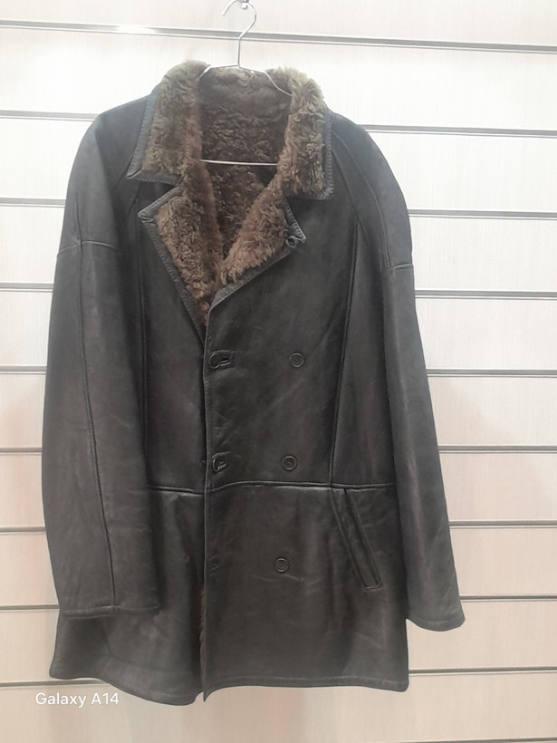 اورکت مردانه پوست بوفالو اصلی برند leather SAJAD بادام بسیار بالا