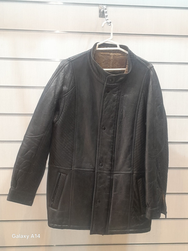 کاپشن مردانه پوست بوفالو طبیعی برند leather SAJAD بادوام و گرما بسیار بالا