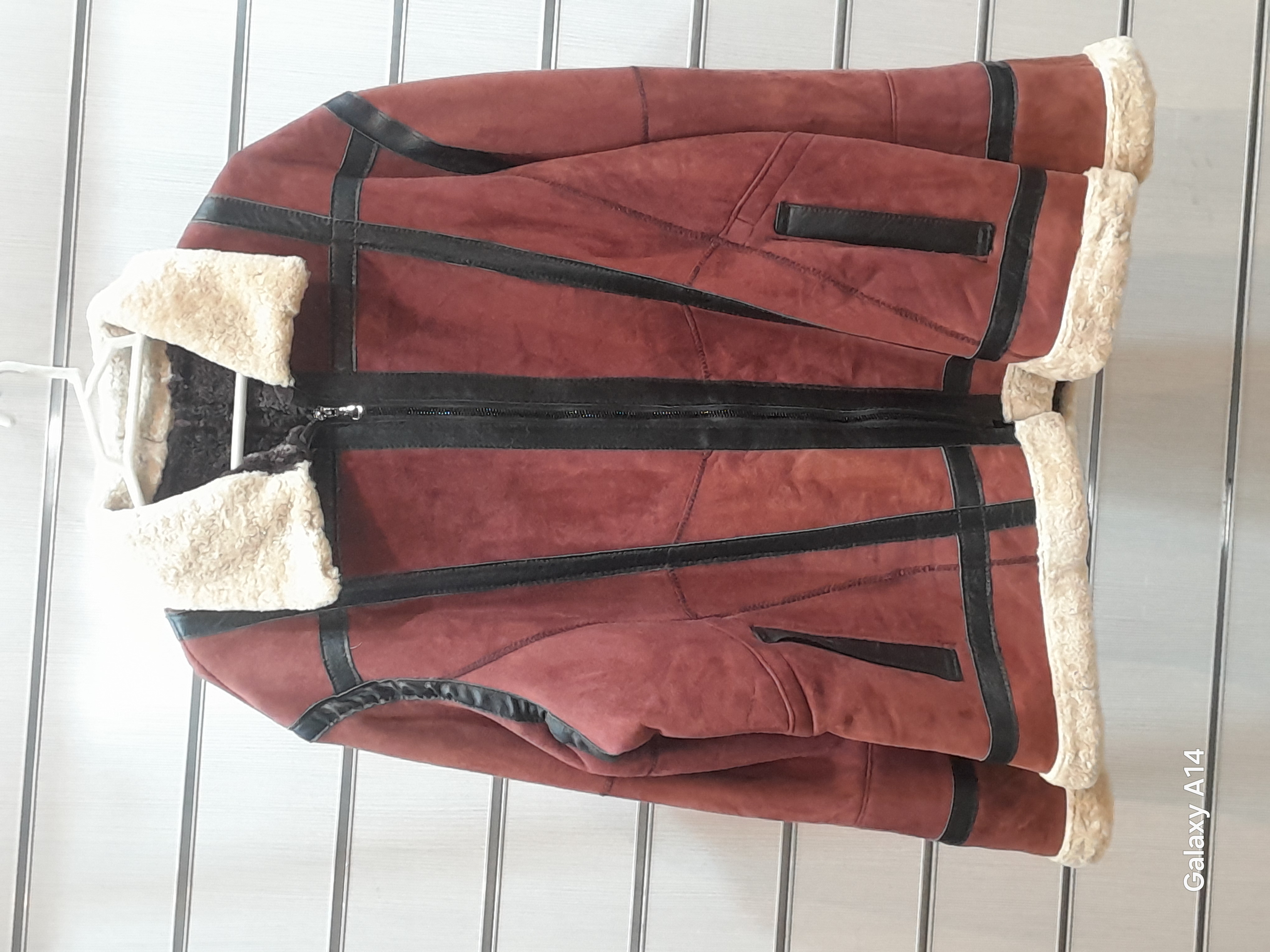 کاپشن مردانه پوست بوفالو بقه پوست گوسفندمیرینوس طبیعی برند leather SAJAD بادوام بسیار بالا