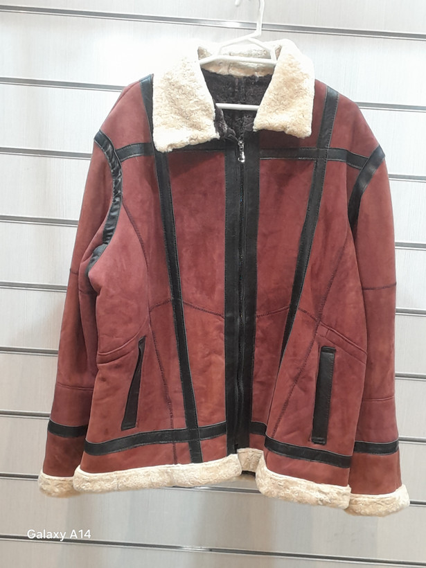 کاپشن مردانه پوست بوفالو بقه پوست گوسفندمیرینوس طبیعی برند leather SAJAD بادوام بسیار بالا