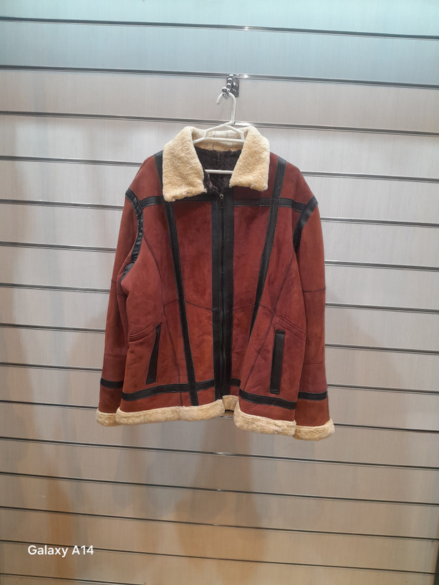 کاپشن مردانه پوست بوفالو بقه پوست گوسفندمیرینوس طبیعی برند leather SAJAD بادوام بسیار بالا