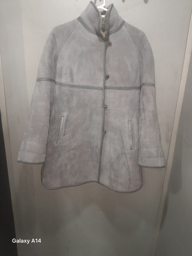 اورکت مردانه پوست بوفالو اصلی برند leather SAJAD بادام بسیار بالا