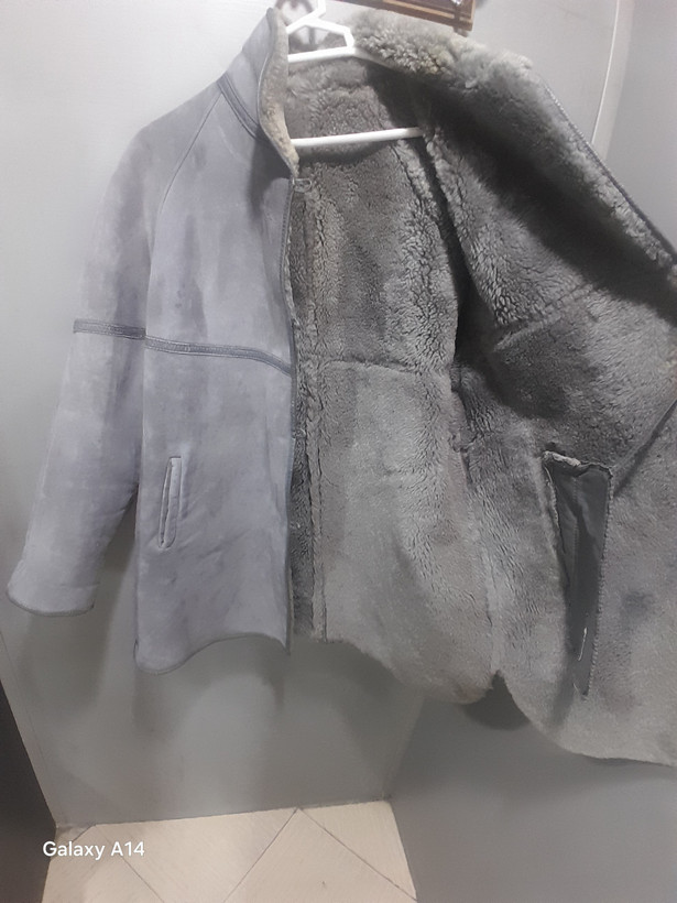 اورکت مردانه پوست بوفالو اصلی برند leather SAJAD بادام بسیار بالا