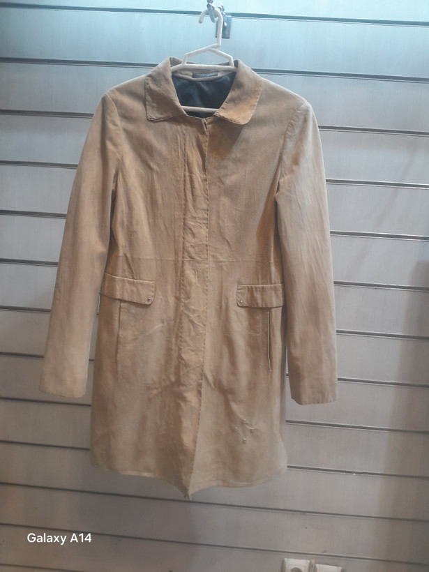 پالتو زنانه چرم جیر گوسفندی طبیعی برند leather SAJADبادوام بسیار بالا