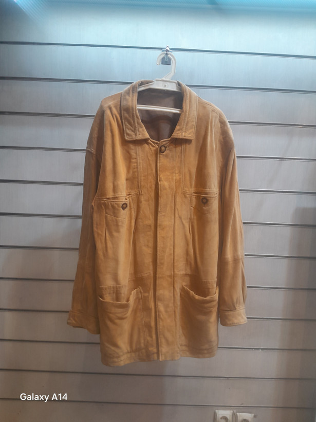 اورکت مردانه چرم جیر گوسفندی طبیعی برند leather SAJAD بادوام وگرمابسیار بالا