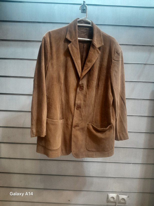 کت یونیسکس چرم جیر گوسفندی طبیعی برند leather SAJAD بادوام وگرمابسیار بالا