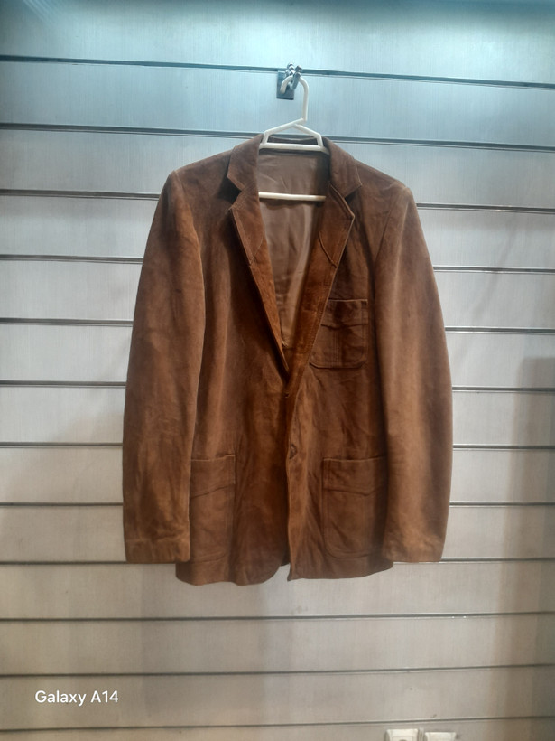 کت یونیسکس چرم جیر گوسفندی طبیعی برند leather SAJAD بادوام وگرمابسیار بالا