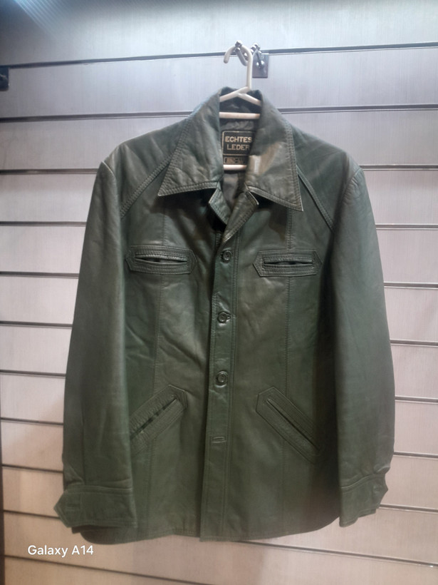 کاپشن یونیسکس چرم گاوی طبیعی برند leather SAJAD بادوام وگرمابسیار بالا