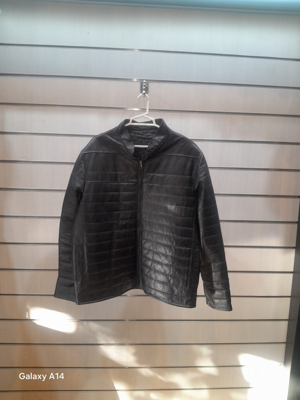 کاپشن مردانه چرم گاوی برند leather SAJAD بادوام وگرمابسیار بالا