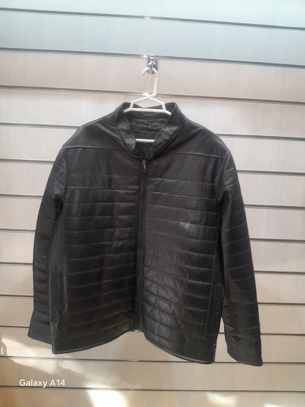 کاپشن مردانه چرم گاوی برند leather SAJAD بادوام وگرمابسیار بالا