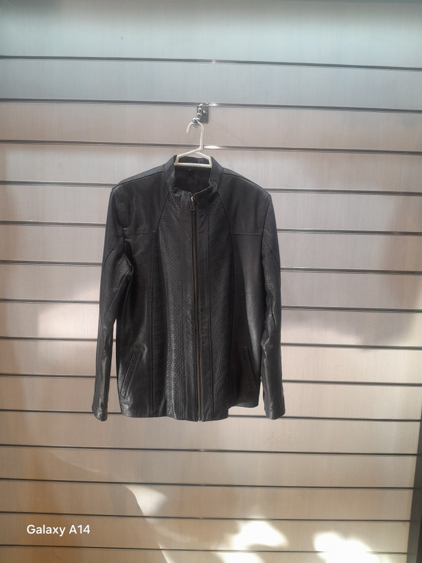 کاپشن مردانه چرم گوسفندی طبیعی برند leather SAJAD بادوام وگرمابسیار بالا
