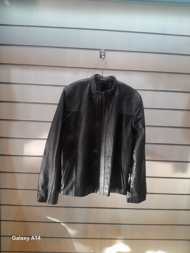 کاپشن مردانه چرم گوسفندی طبیعی برند leather SAJAD بادوام وگرمابسیار بالا