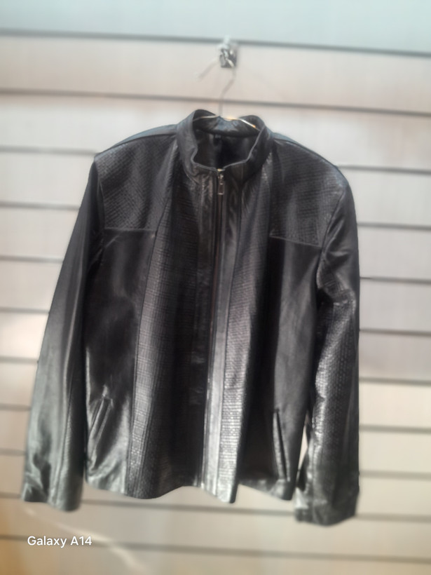 کاپشن مردانه چرم گوسفندی طبیعی برند leather SAJAD بادوام وگرمابسیار بالا